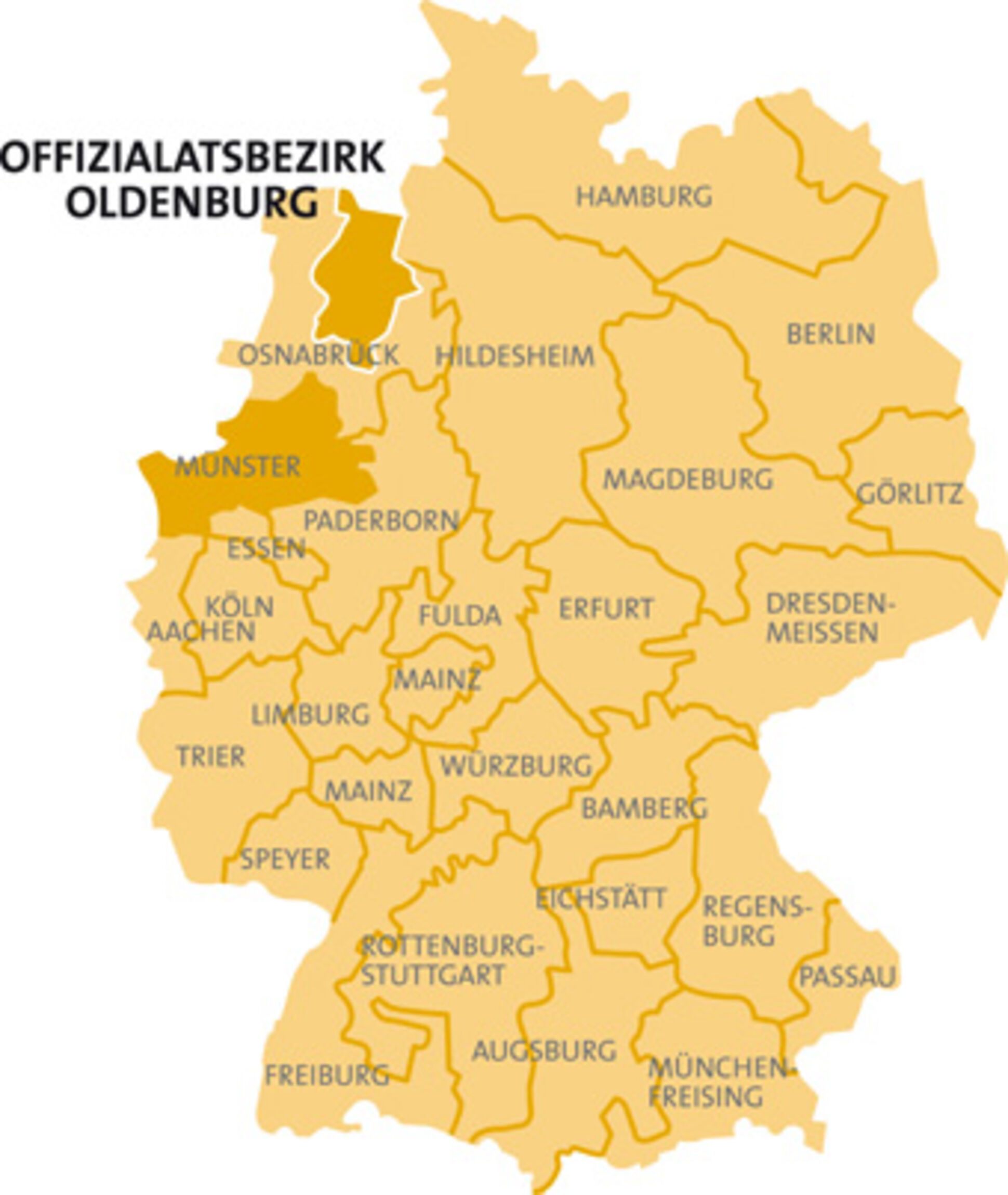 Karte Offizialiat Oldenburg