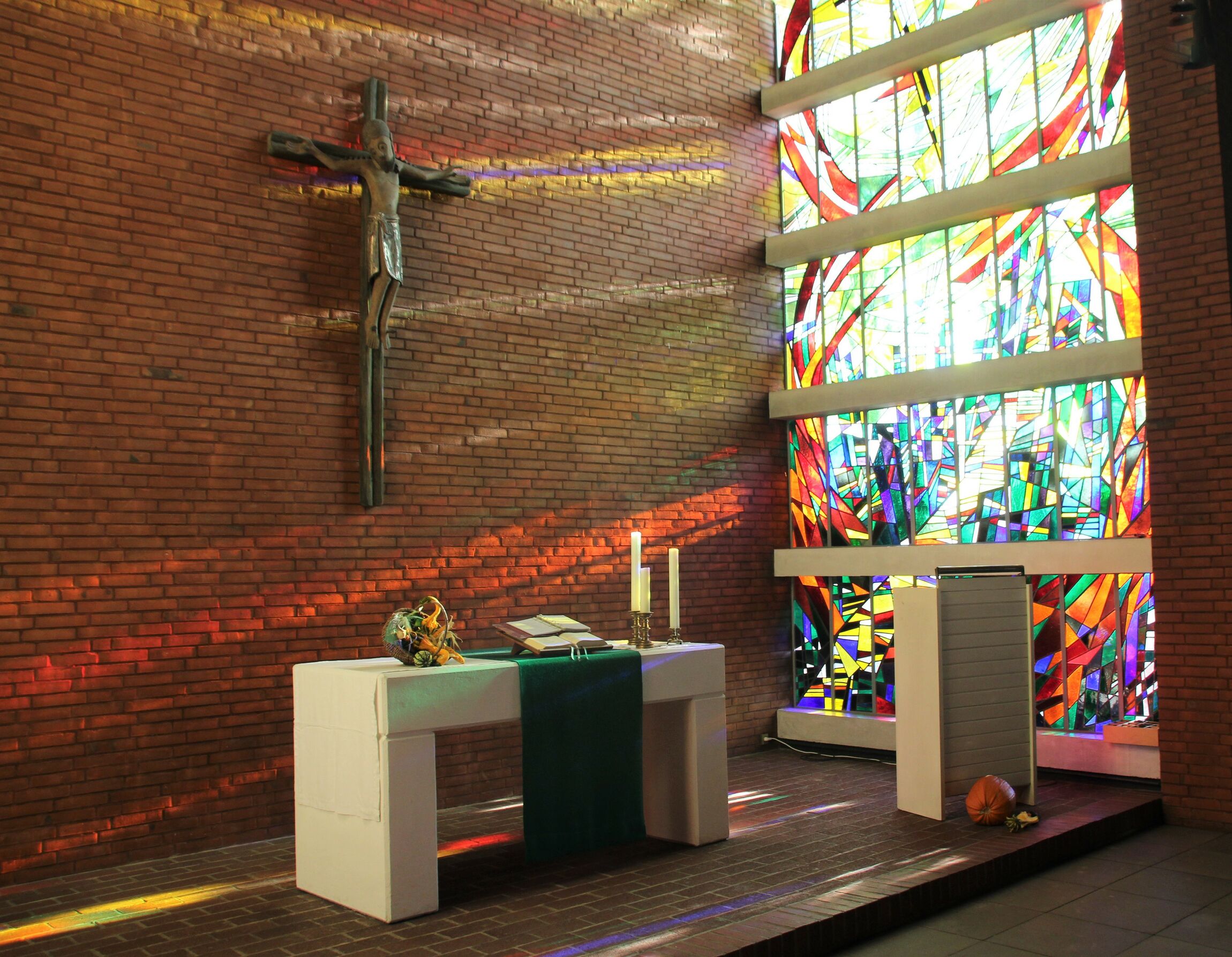 Chapel in colourful light