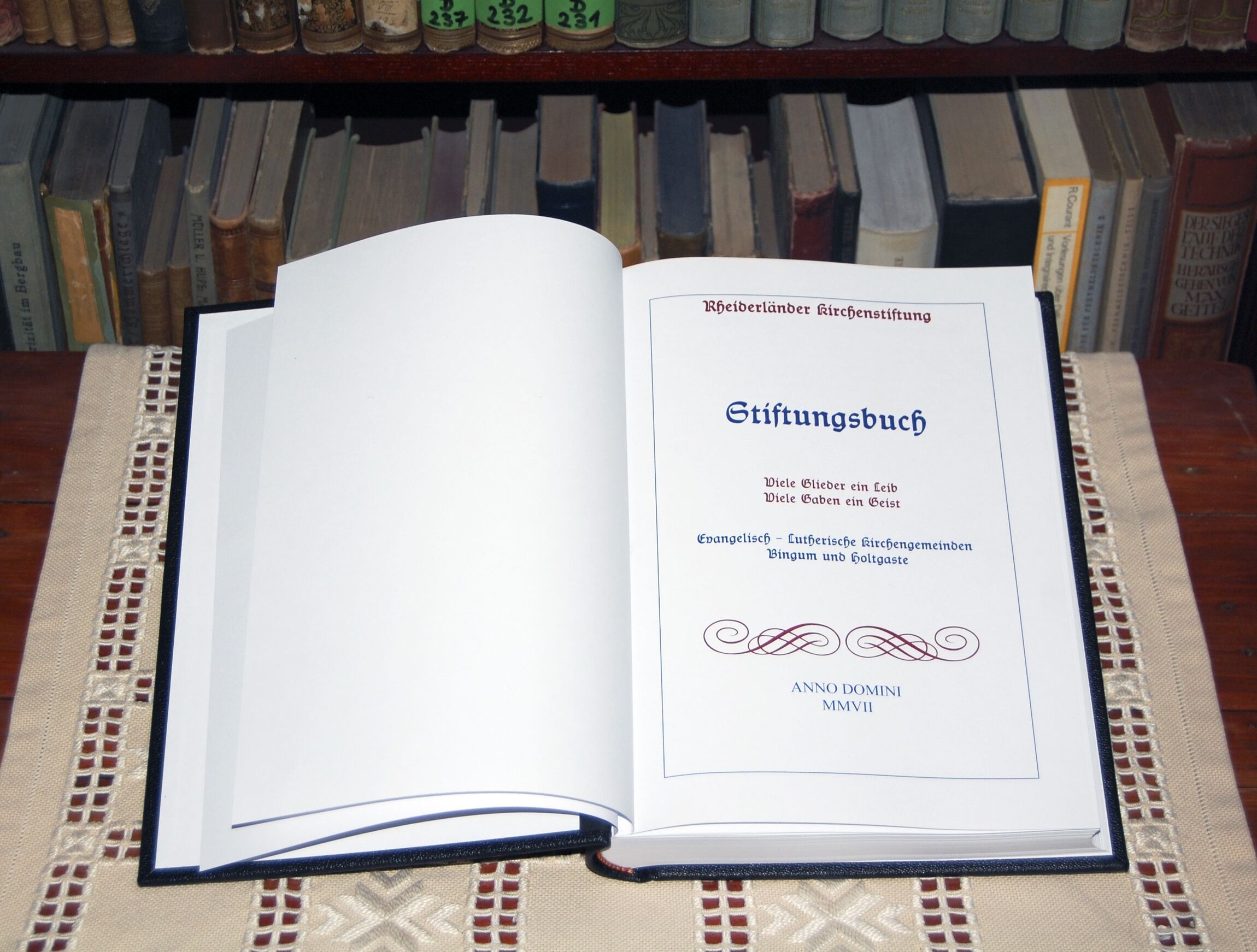 Stiftungsbuch der Rheiderländer Kirchenstiftung