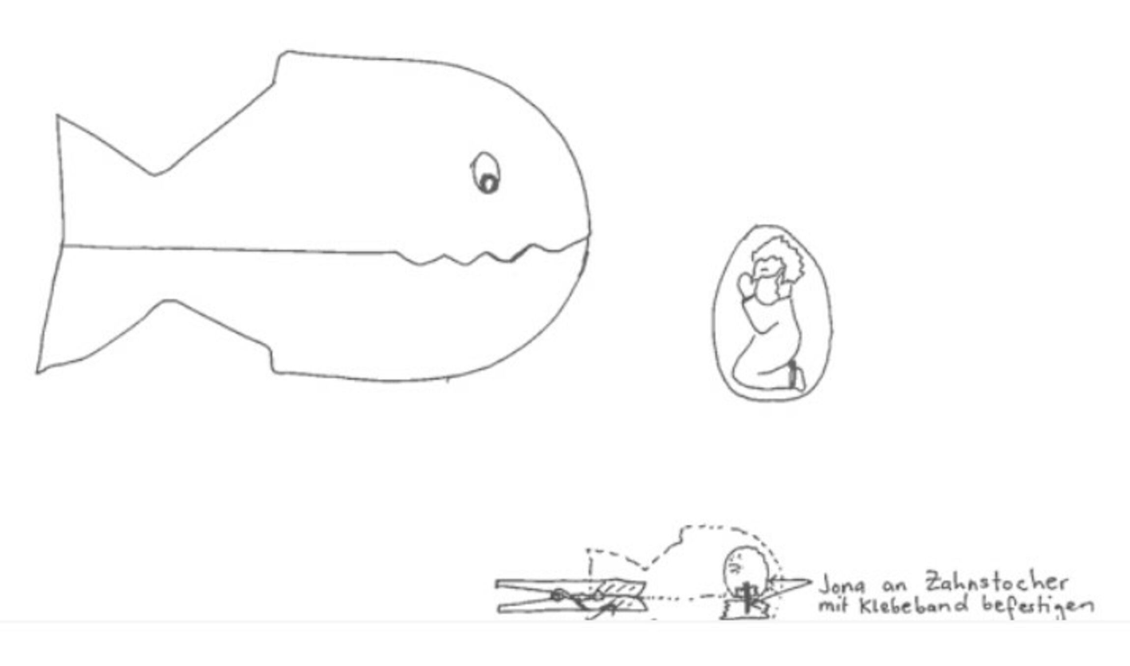 Jona und der Wal Minifigur Bibel 