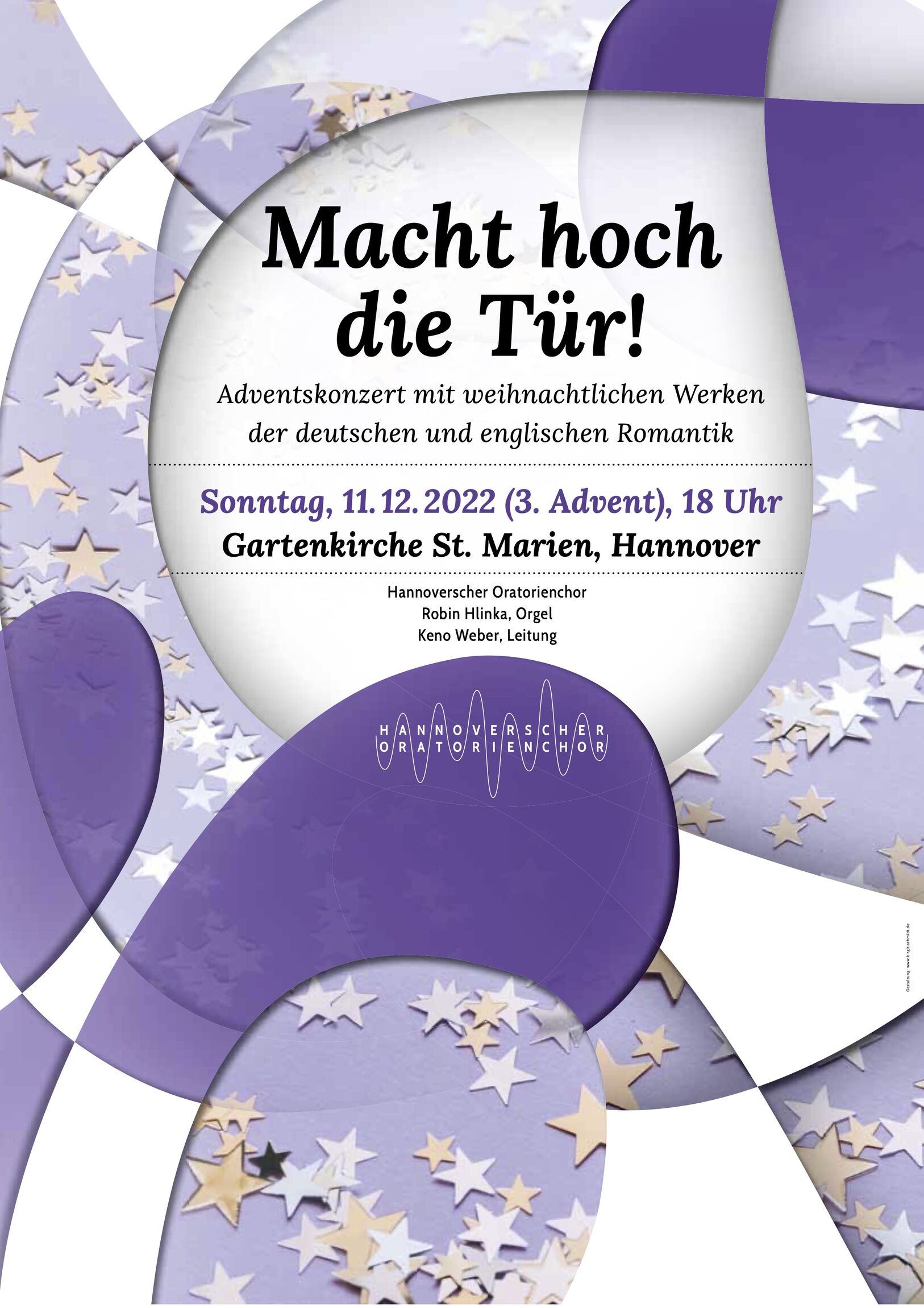 Plakat Adventskonzert Oratorienchor 2022