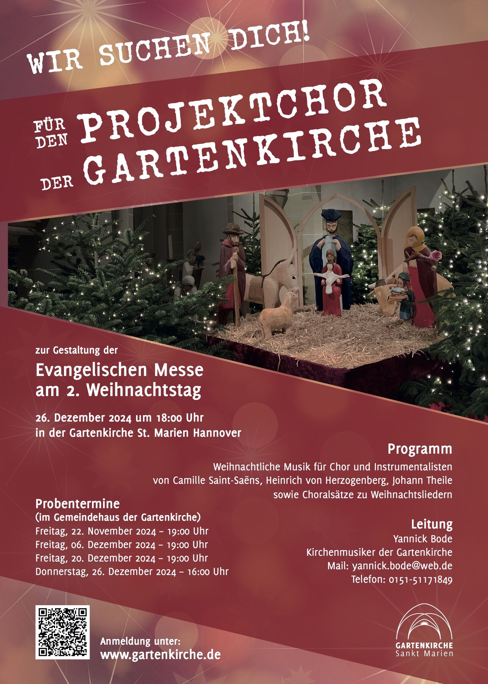 Plakat Projektchor Weihnachten 2024