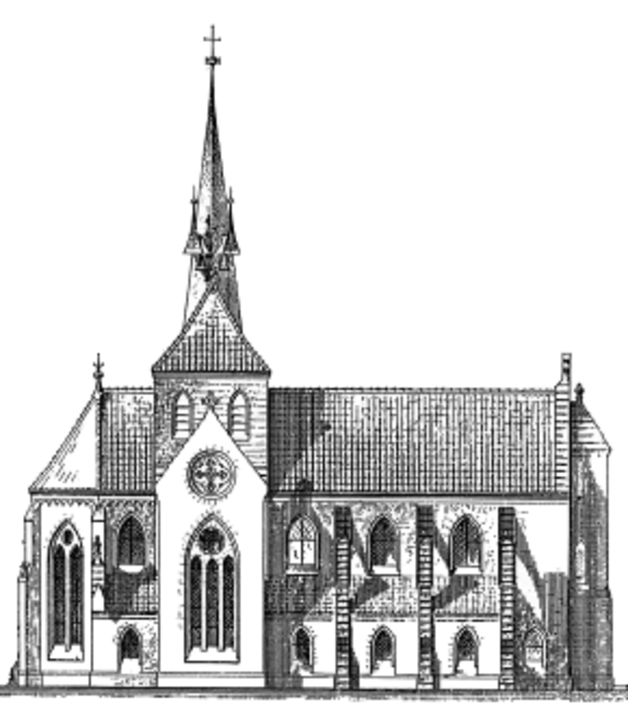 Zeichnung Gustav-Adolf-Kirche