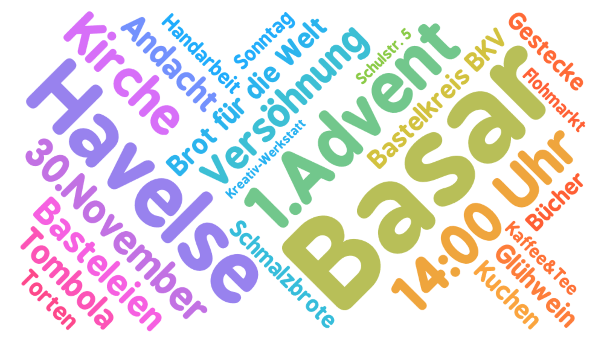Wordcloud Adventsbasar 2014