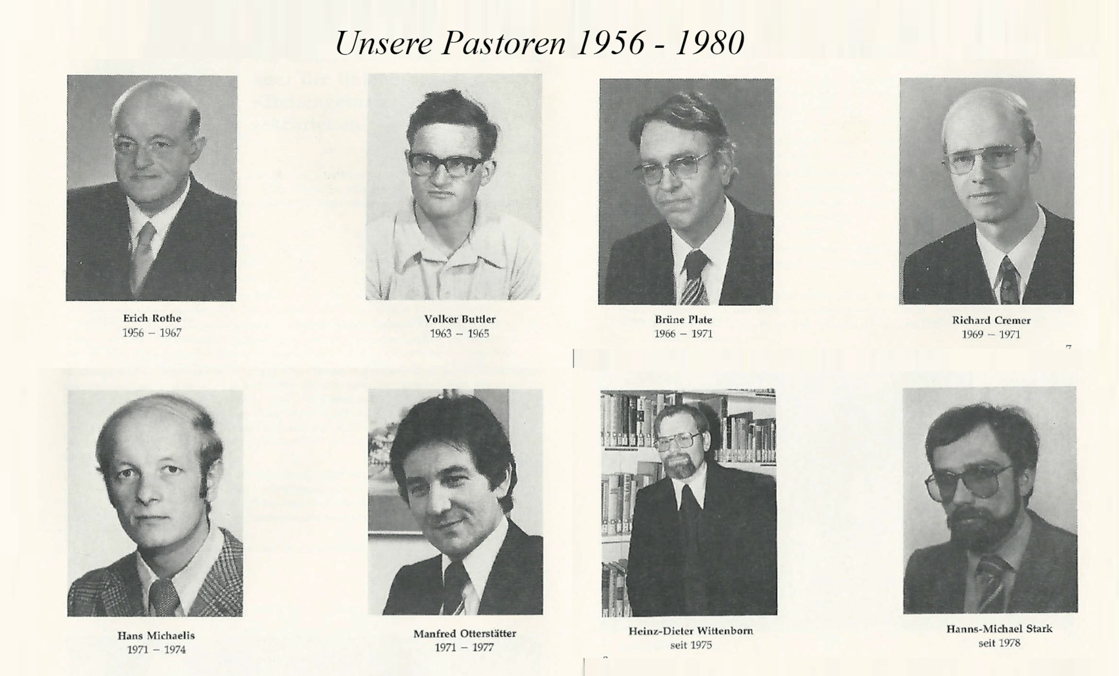 Pastoren 1956 - 1980 ...