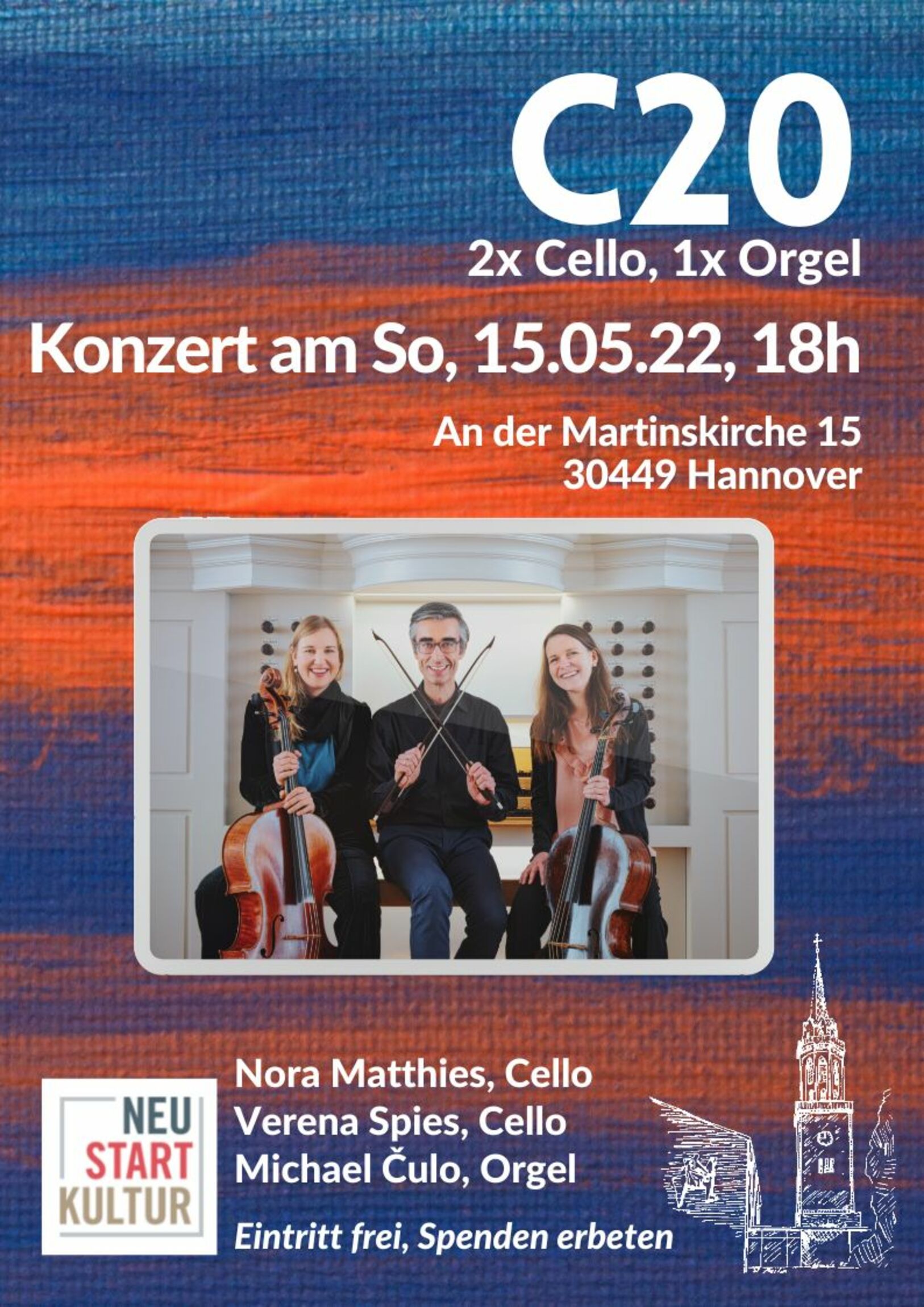 C2O Cello und Orgel: Konzert 15.05.2022 St. Martin