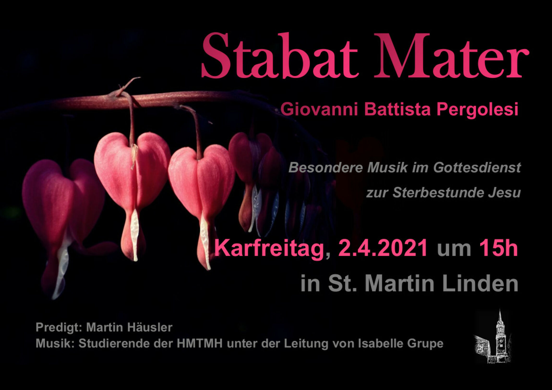 Karfreitag: Stabat Mater in St. Martin 2.4.2021, 15 Uhr