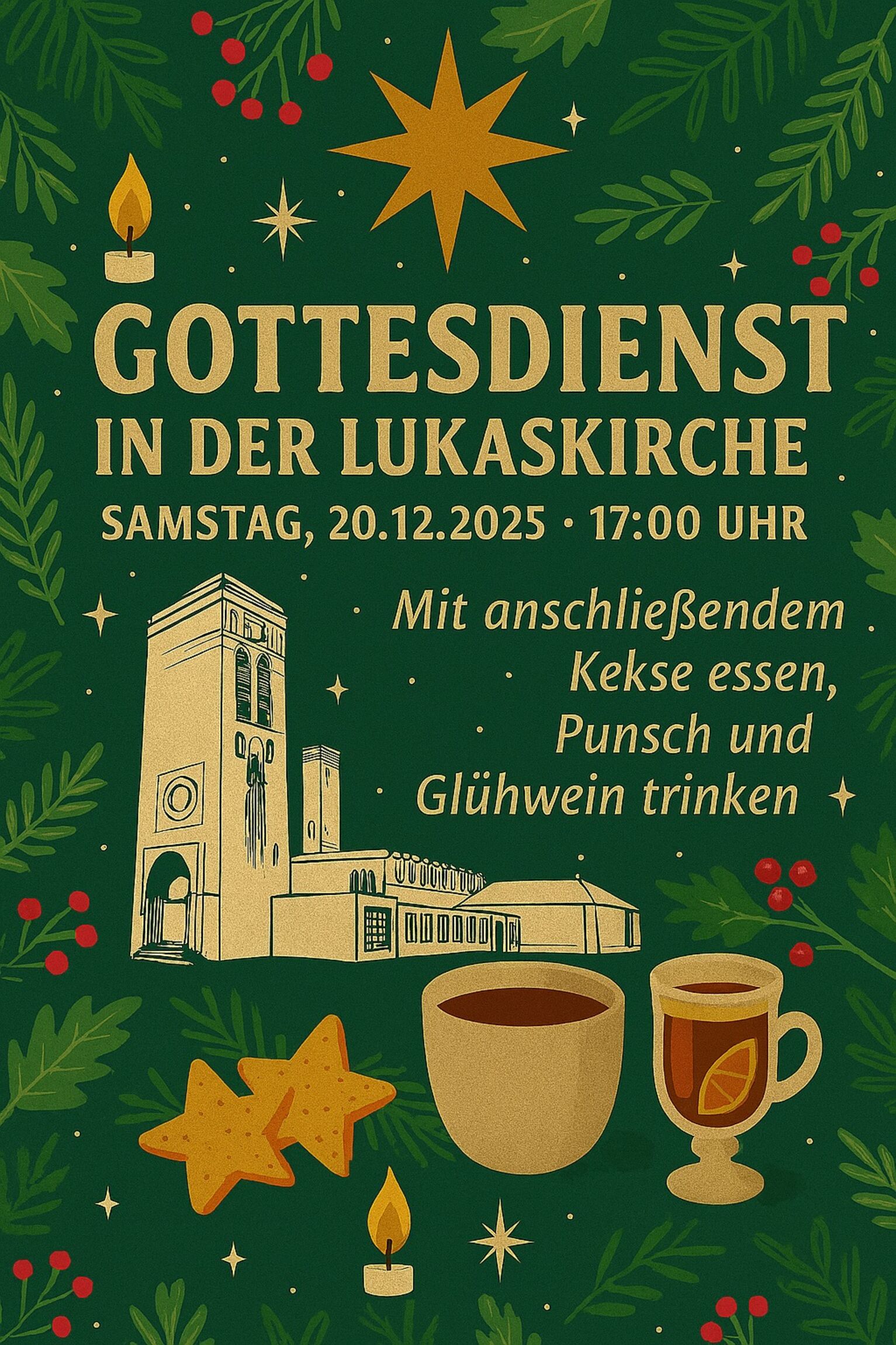 Gottesdienst am Samstag, 20.12.2025