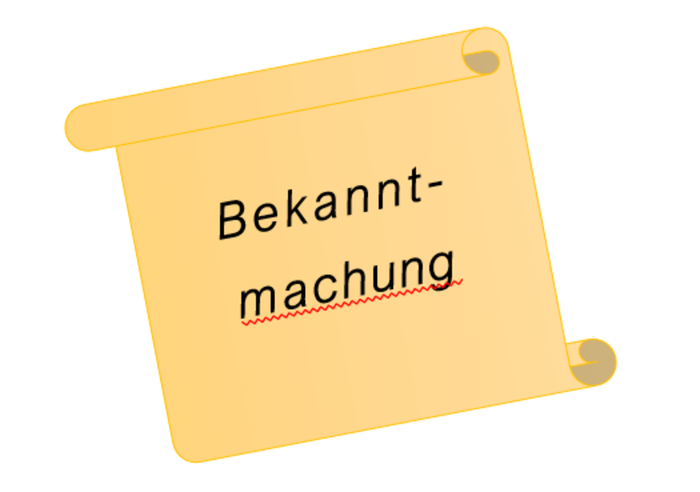 Cover-Bekanntmachung