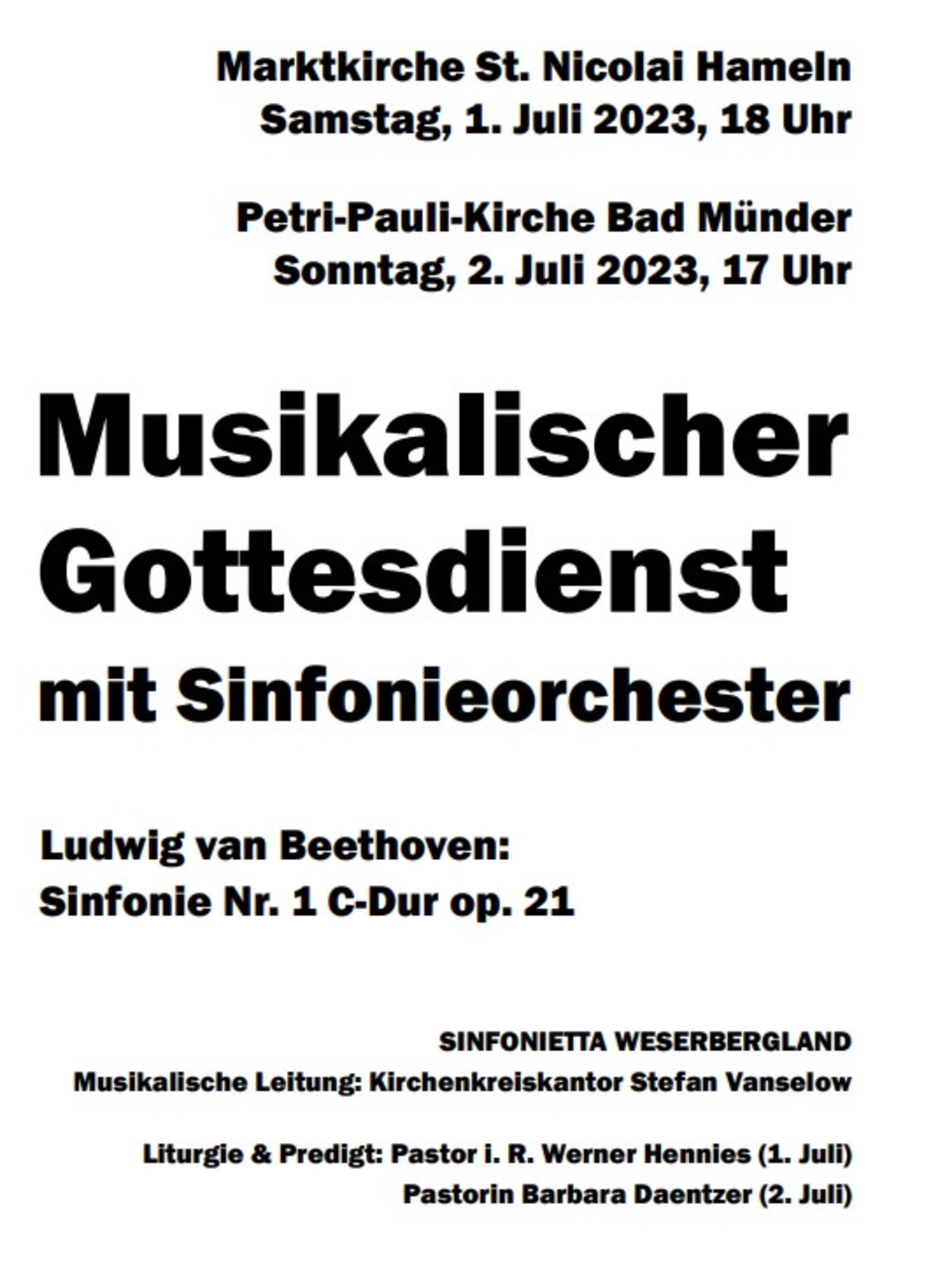 Plakat ProjektOrchester 2.7.2023