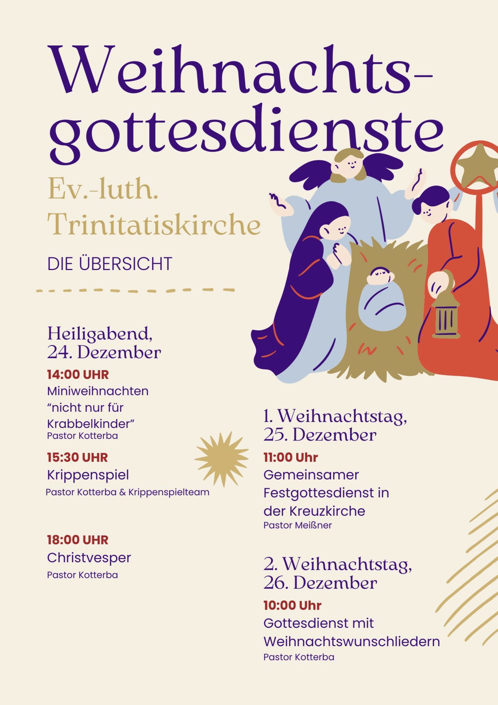 Weihnachtsgottesdienste 2025