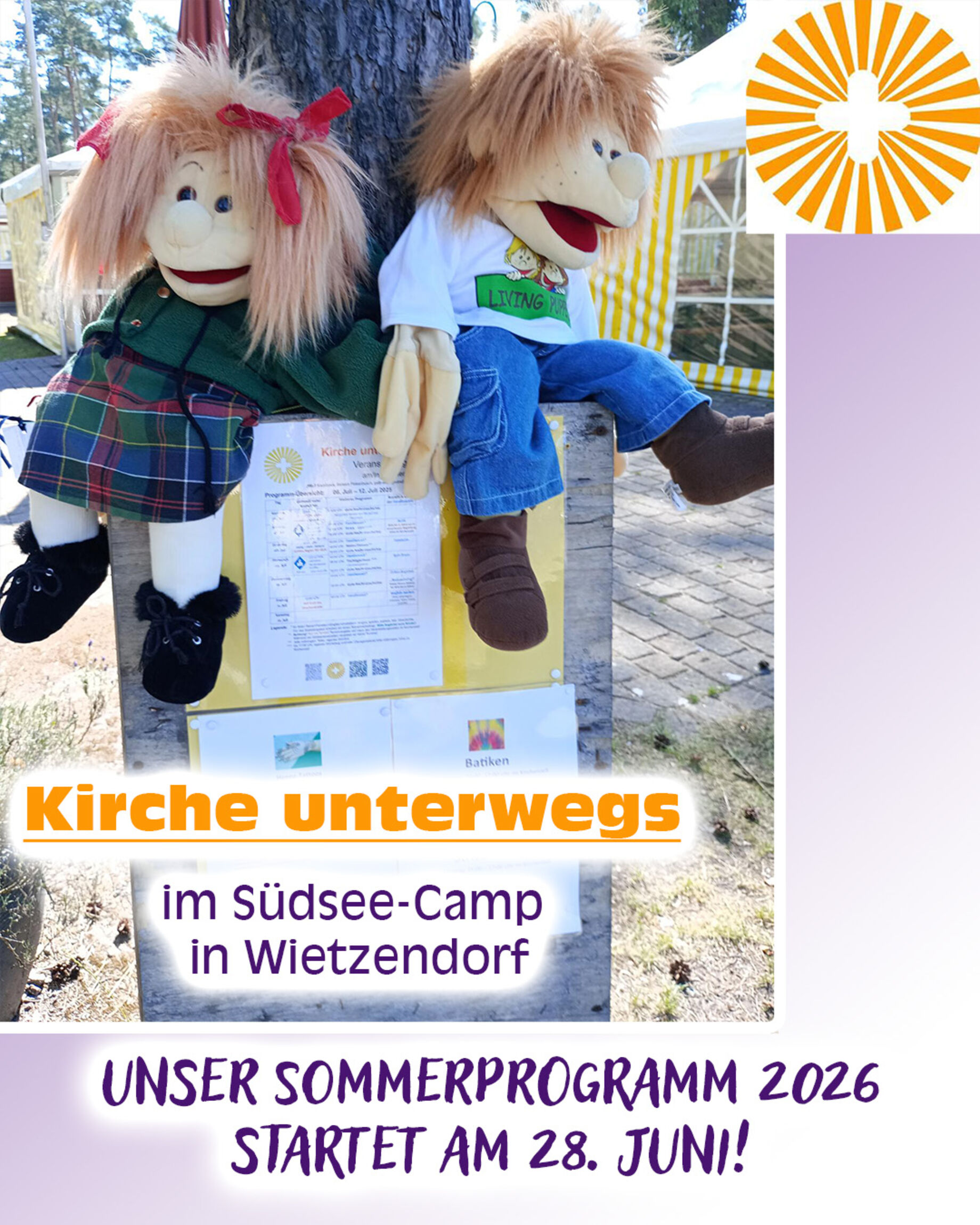 Sommerferien, Südsee-Camp, Kirche unterwegs