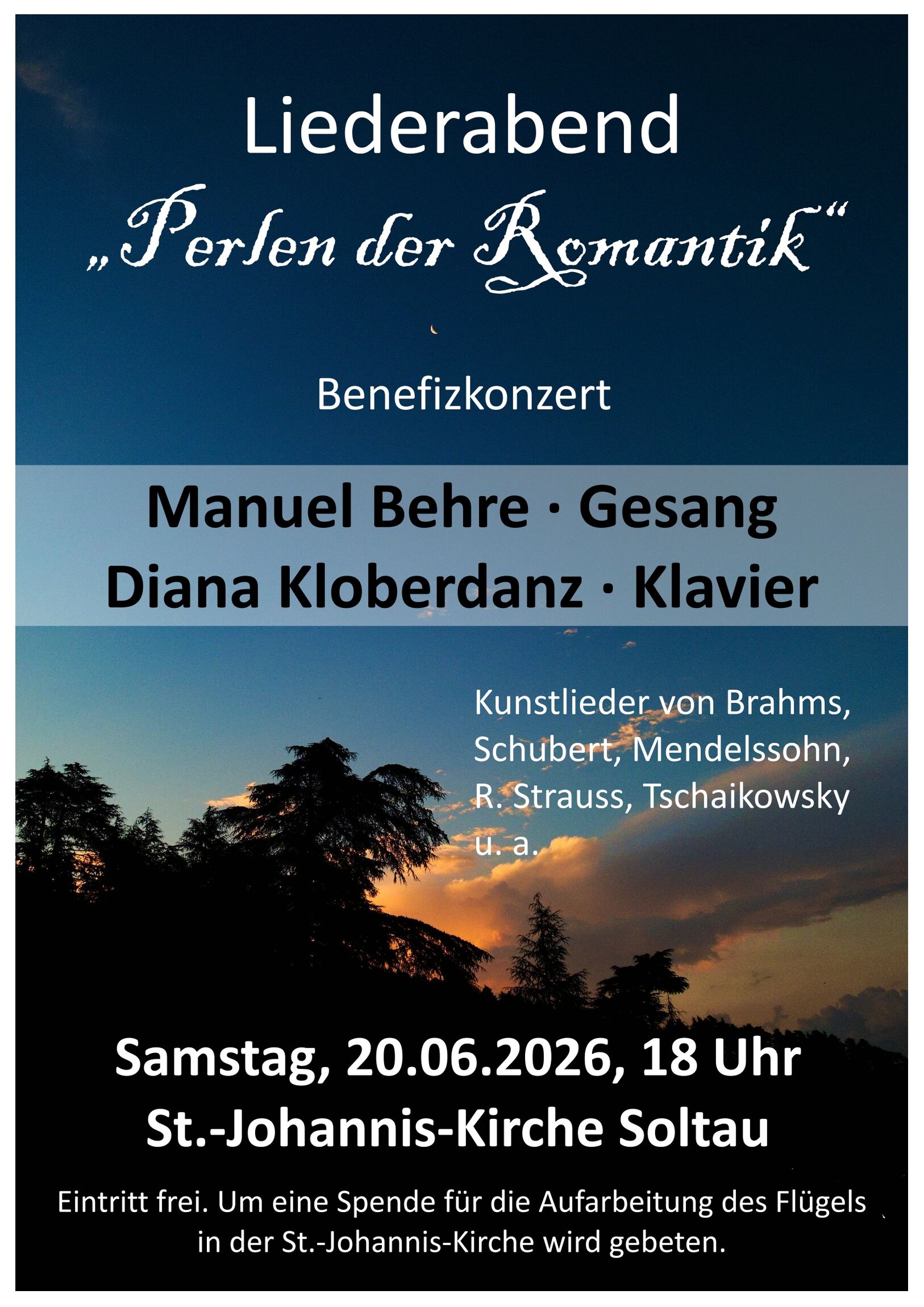 Liederabend, Romantik Benefizkonzert