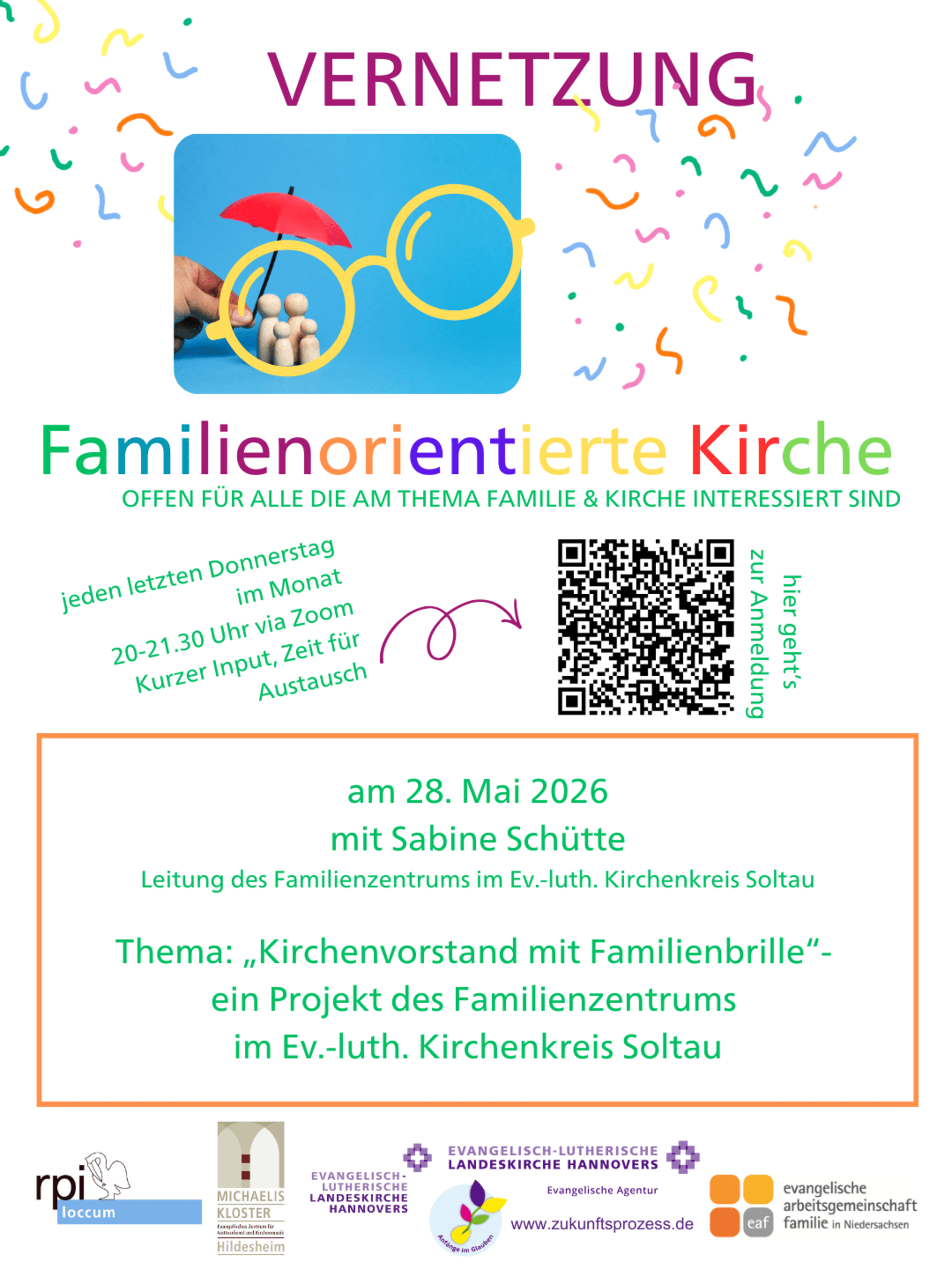 Plakat, Familienbrille, familienorientierte Kirche