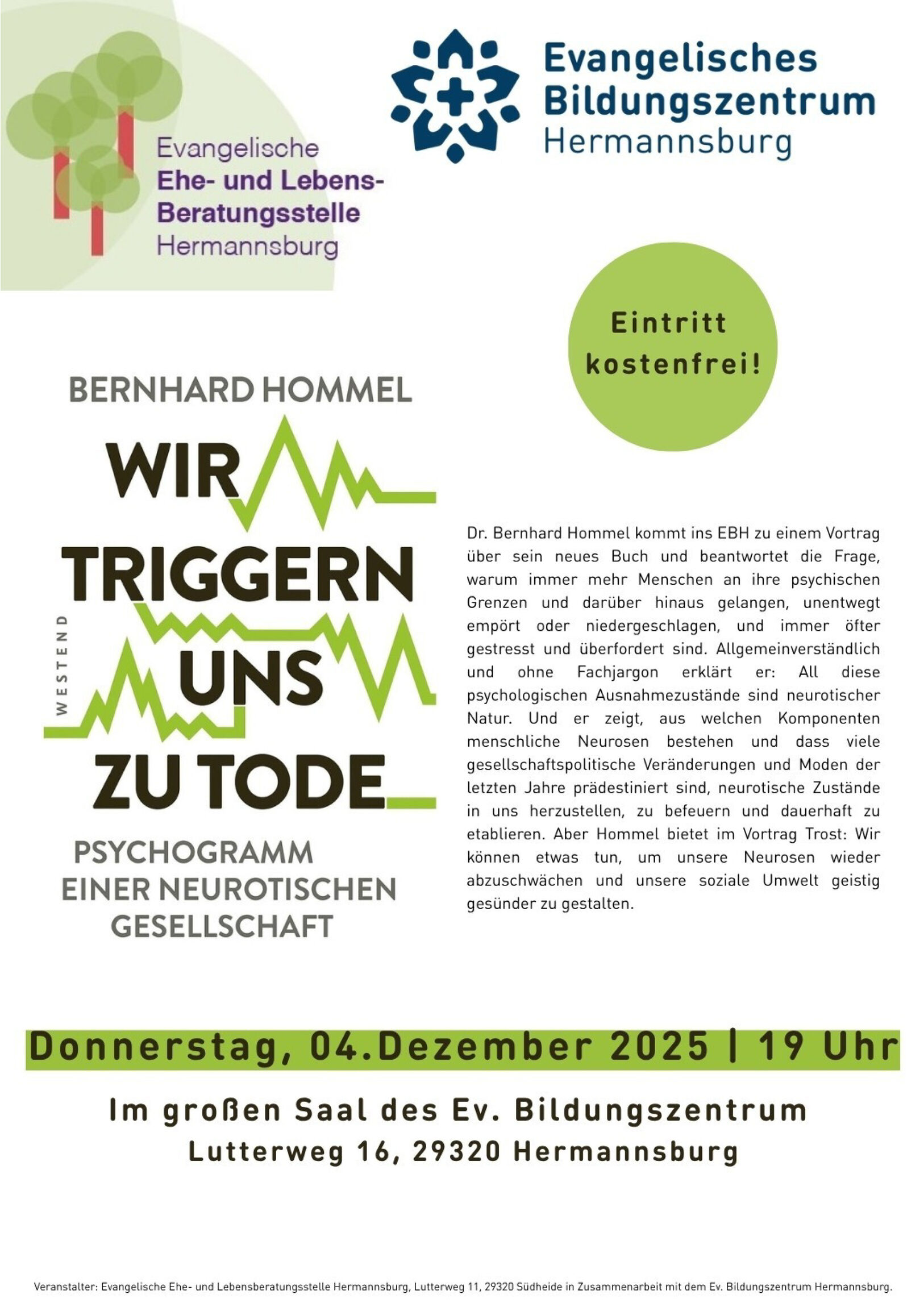 Plakat, Vortrag, Buch, Ehe- und Lebensberatung