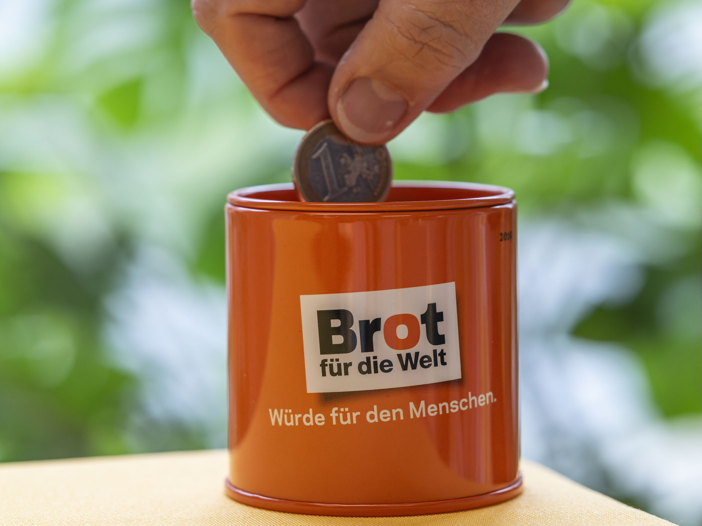 Brot für die Welt, Spendendose