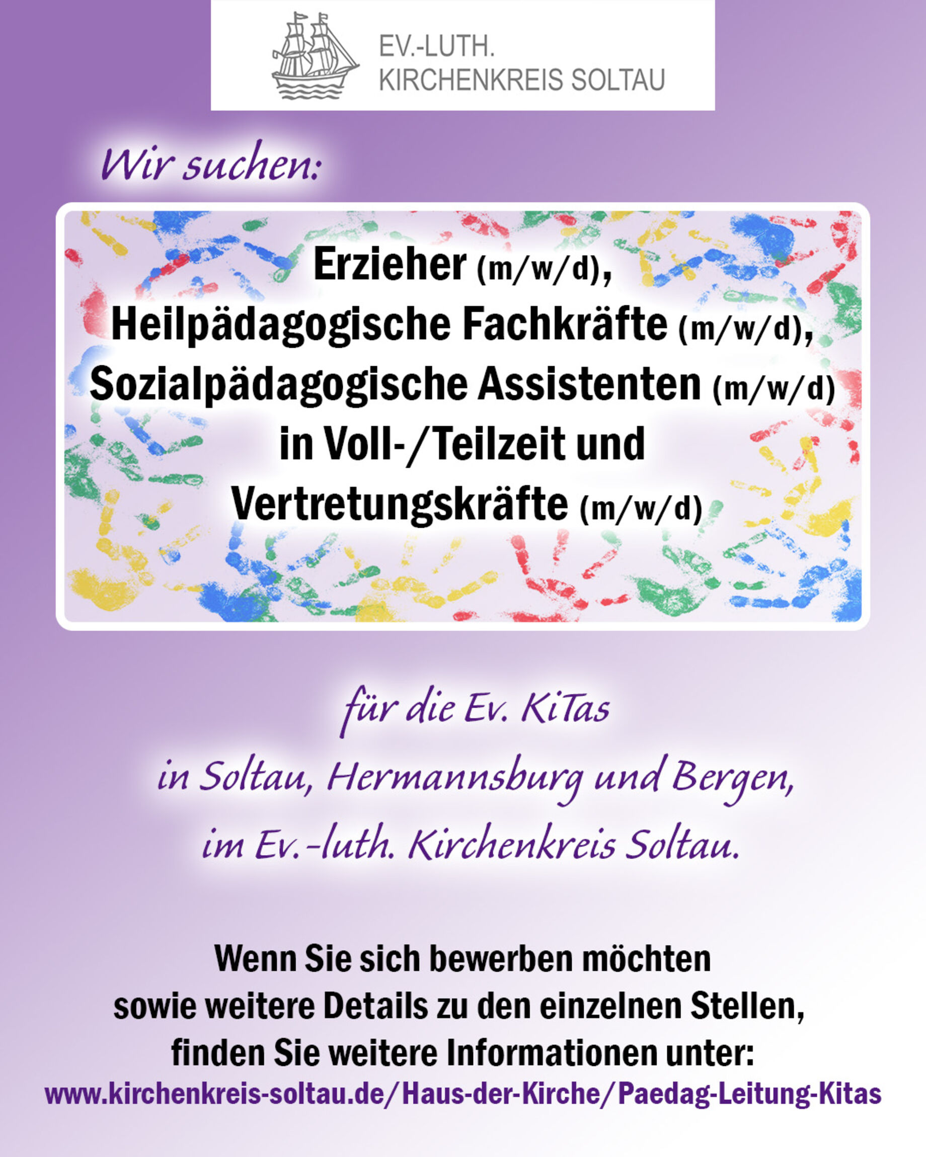 KiTas, Stellenanzeige, Kirchenkreis