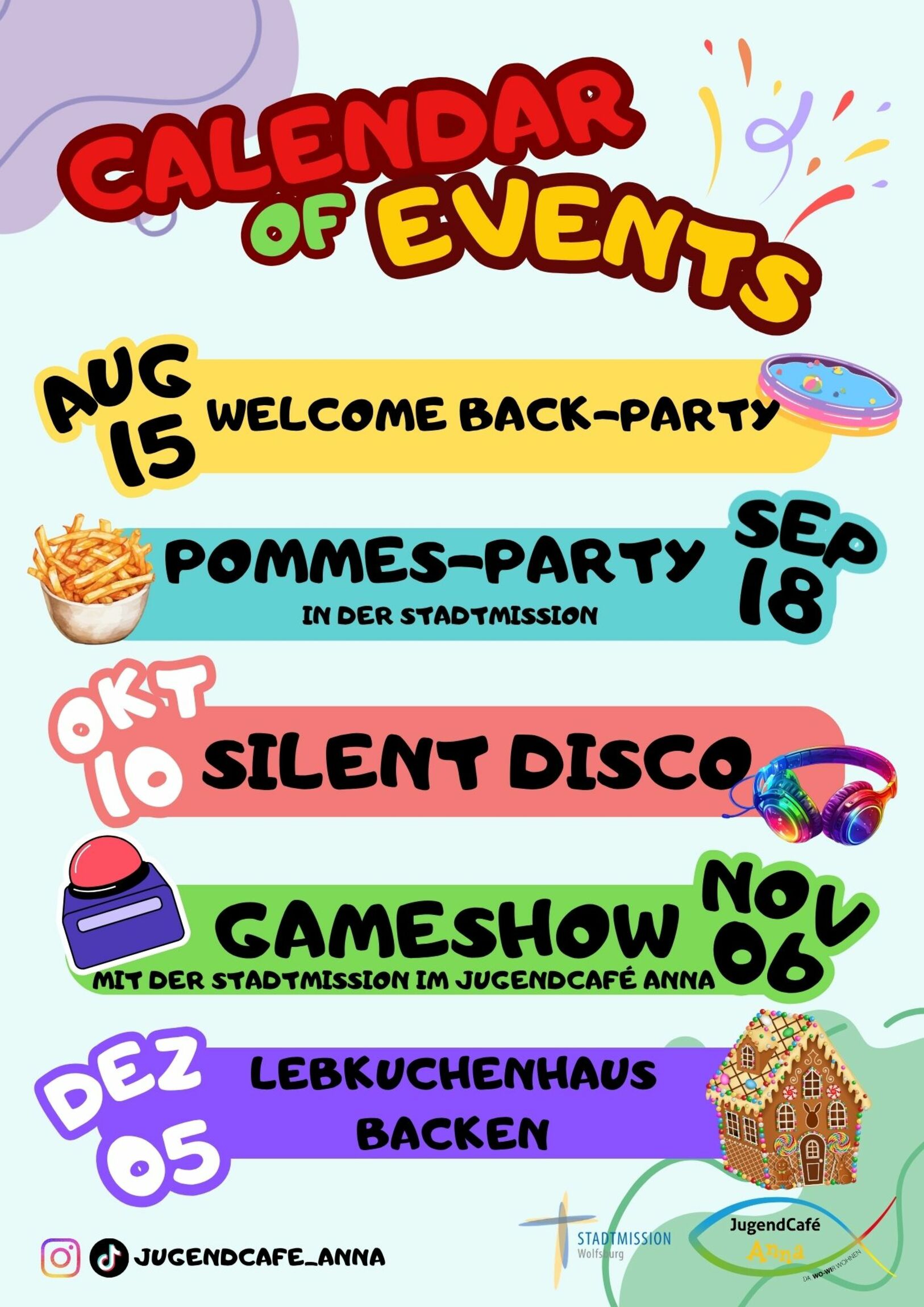 Events August bis Dezember 2026
