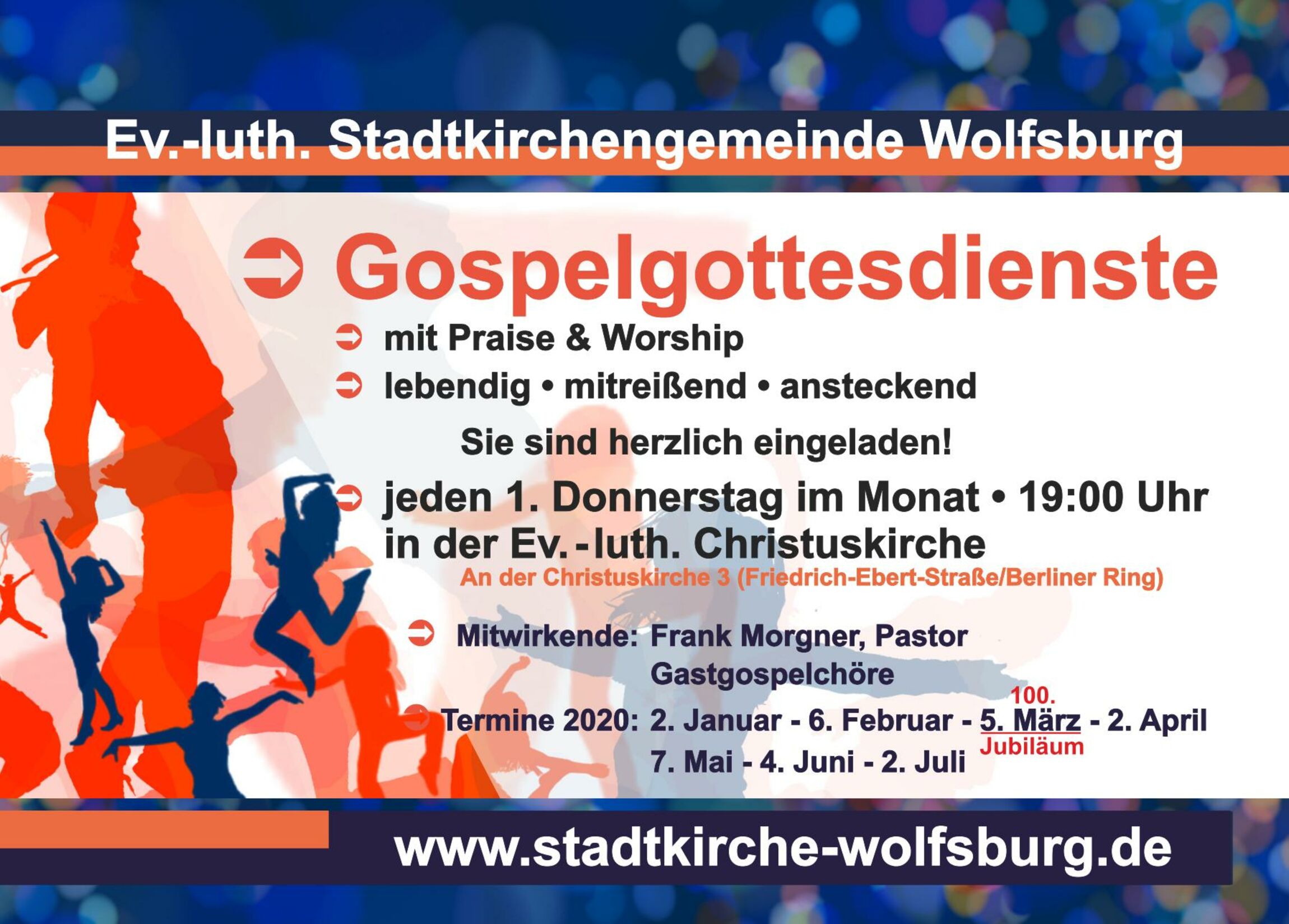 Gospelgottesdienste Januar - Juli 2020