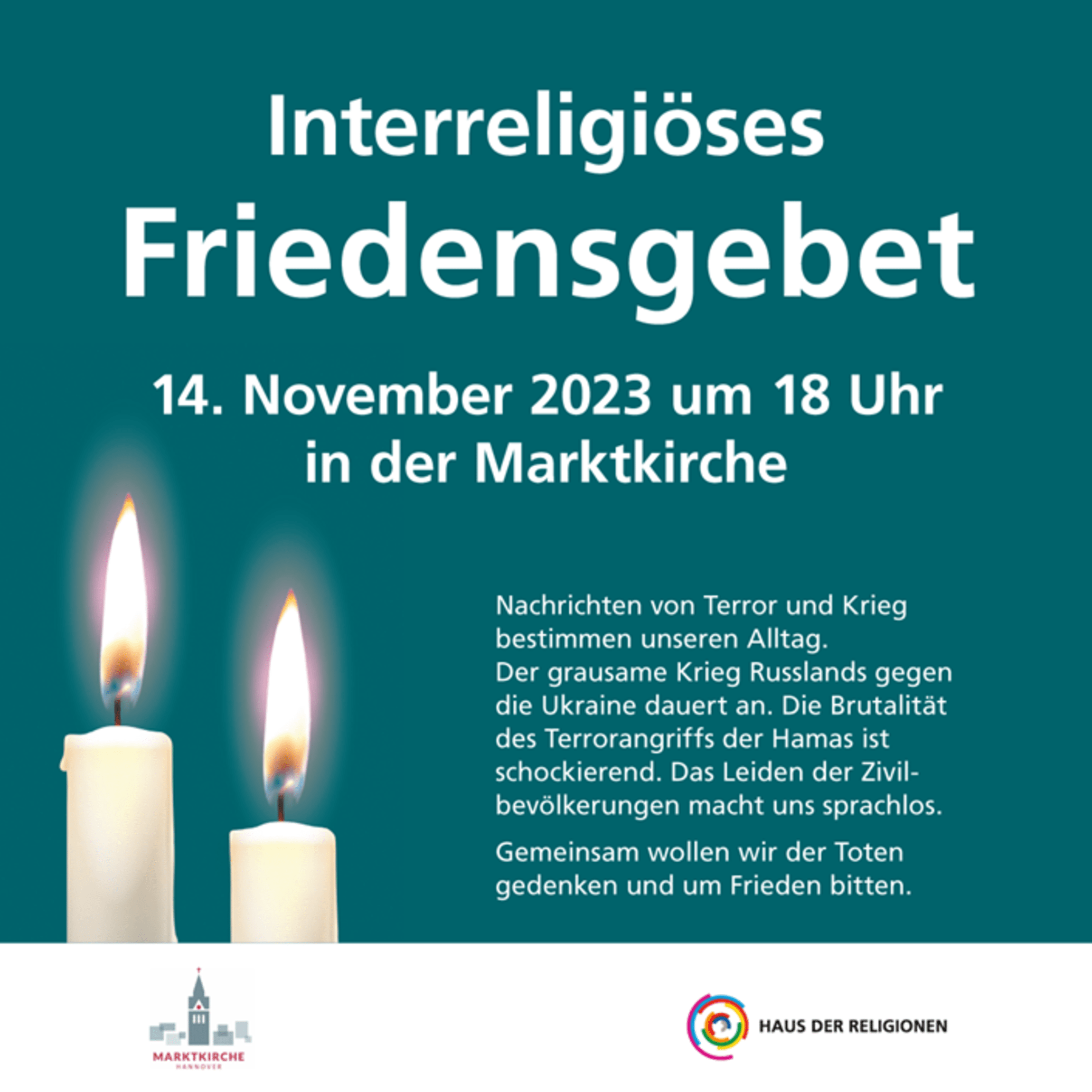 Interreligiöses Friedensgebet in der Marktkirche