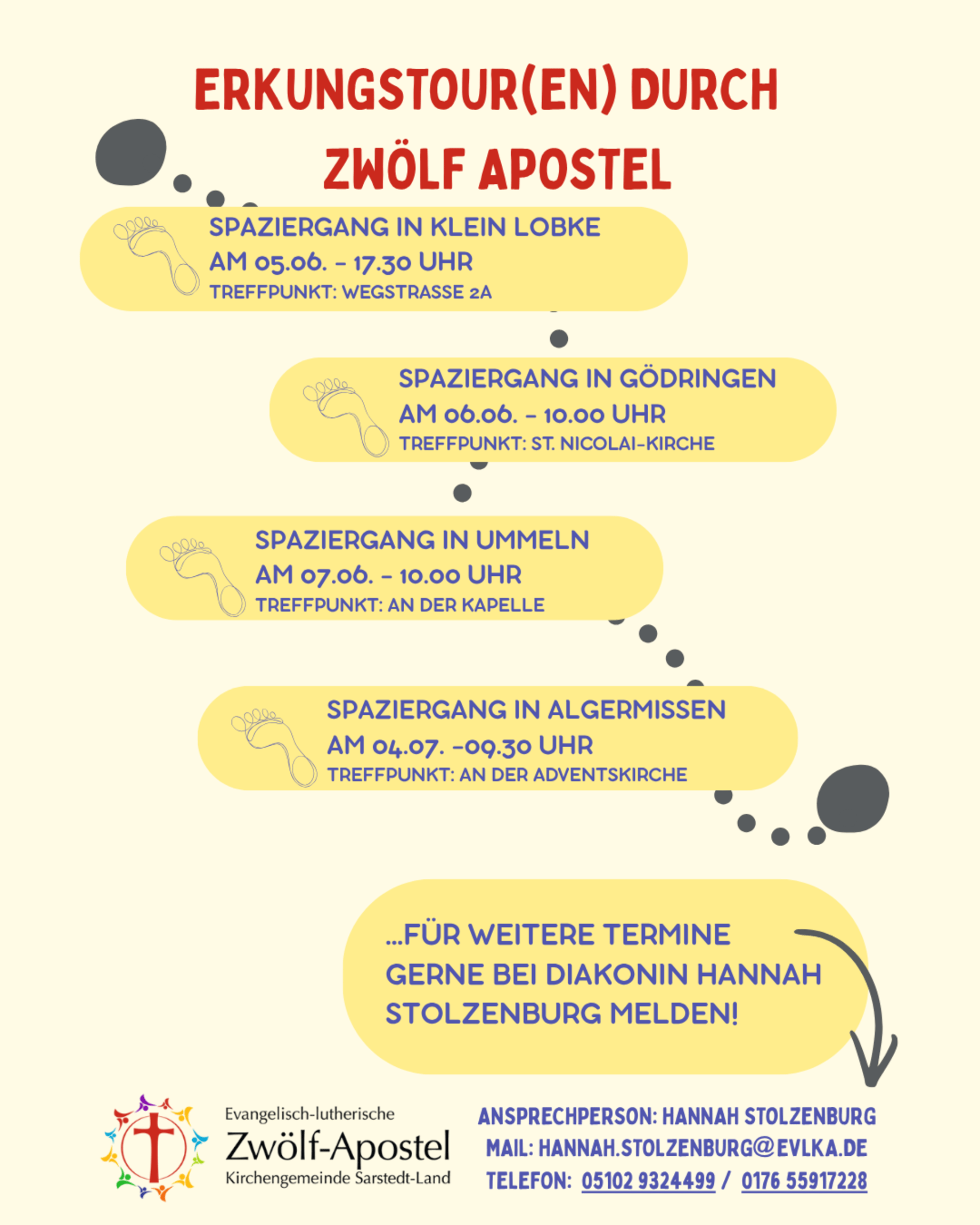 Plakat zu Erkundungstouren durch 12A - Details - Juni/Juli 2026
