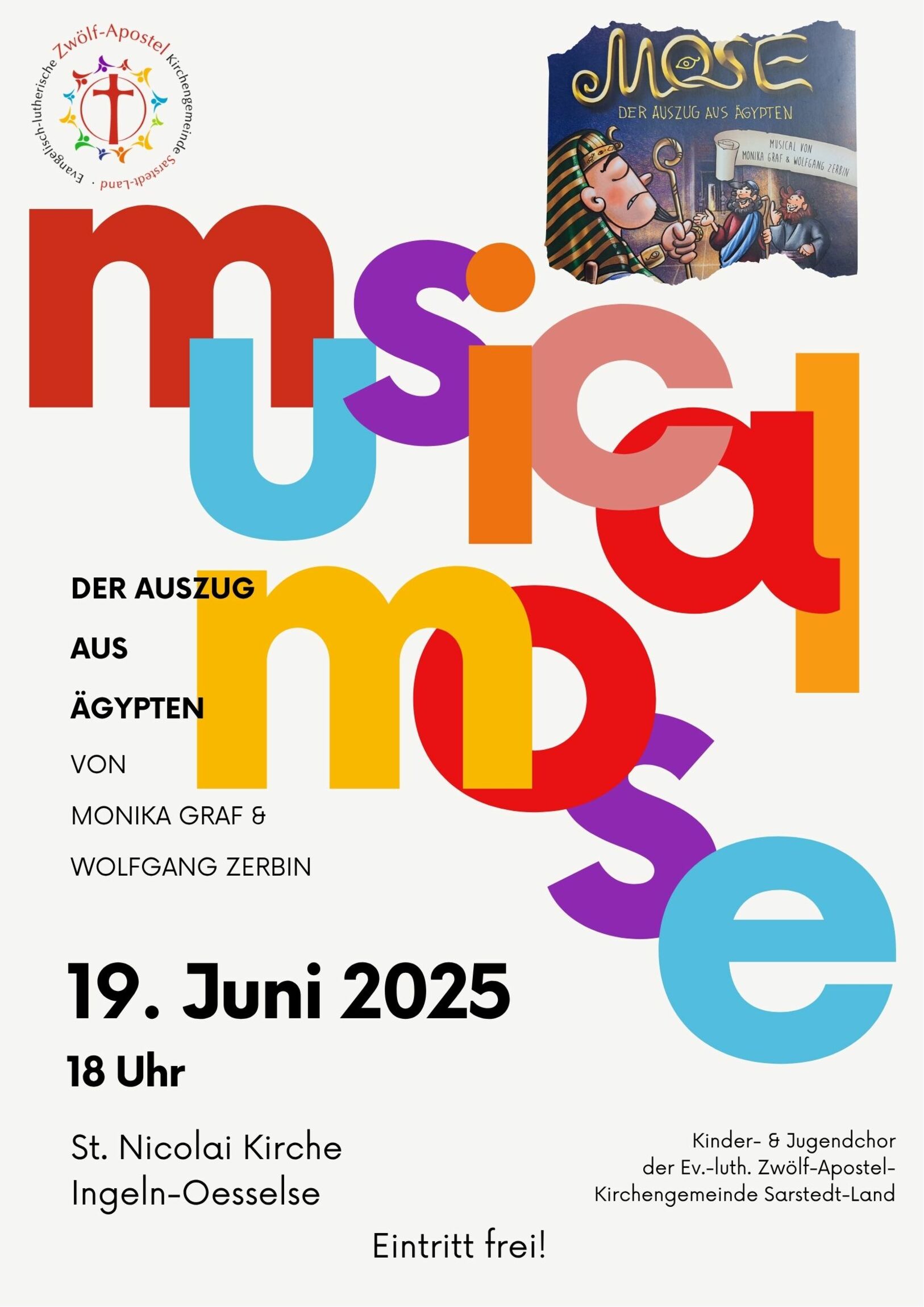 Einladung Musical Kinder/Jugend-Chor 19.06.2025