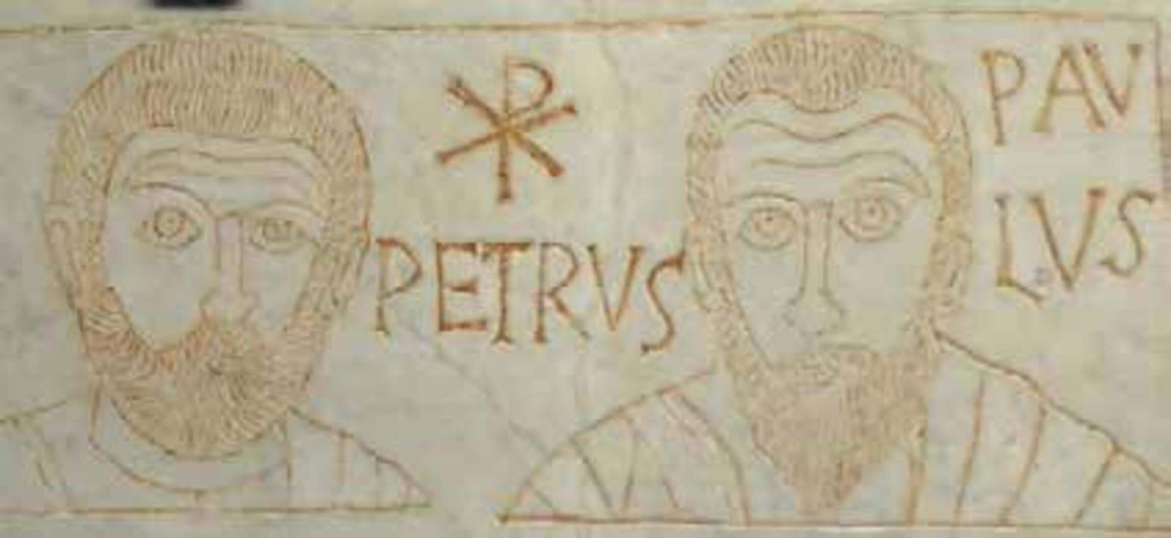 Grab-Verschlussplatte mit Petrus und Paulus, Rom Ende 4.Jh. Wiebke Schulz-Wackerbarth