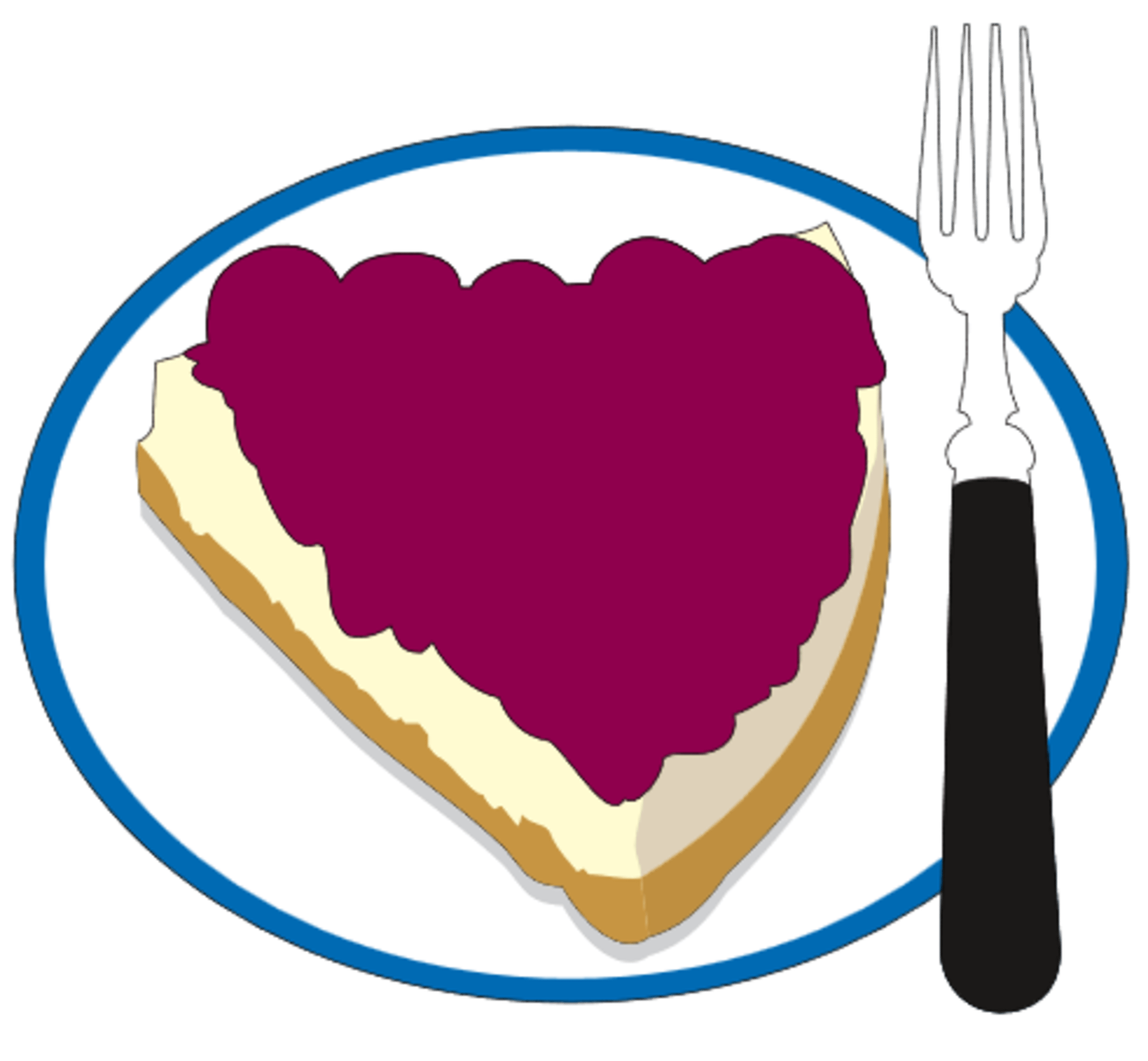 Tortenstück auf Teller - Corel Draw 3.0 Cliparts