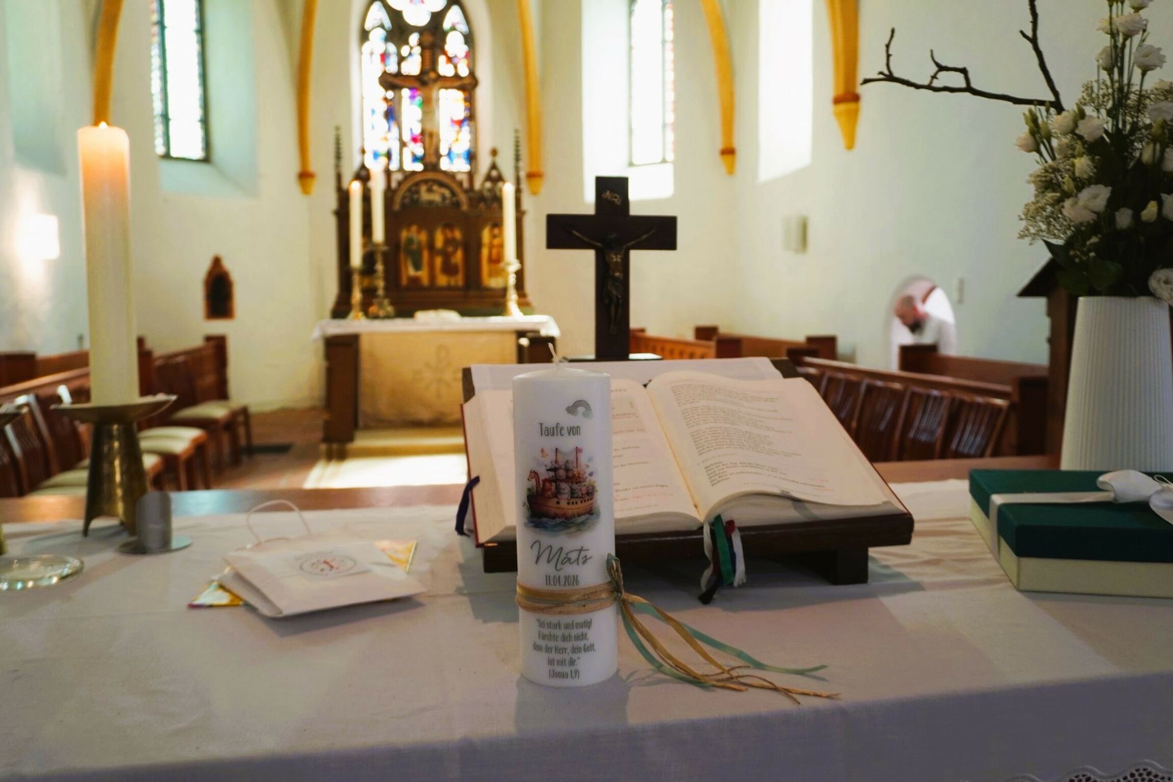 Taufbox Altar / Taufe Lühnde April 2026