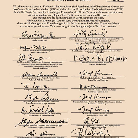 Die unterzeichnete Urkunde
