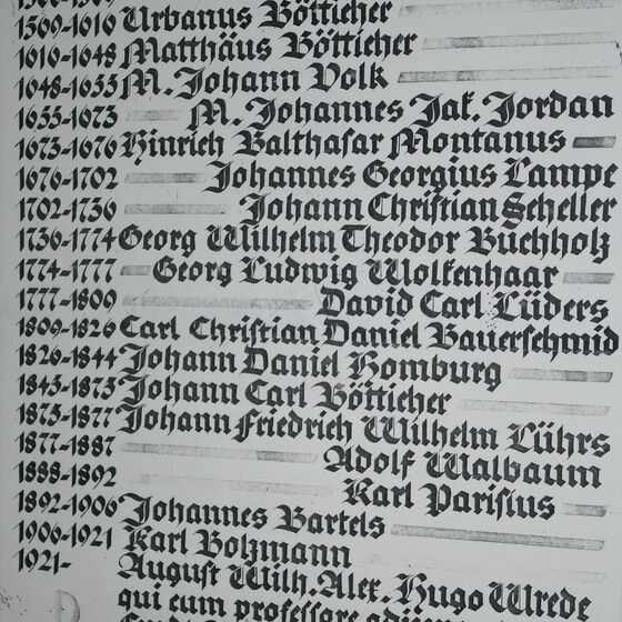 Pastoren von 1539 bis 1932