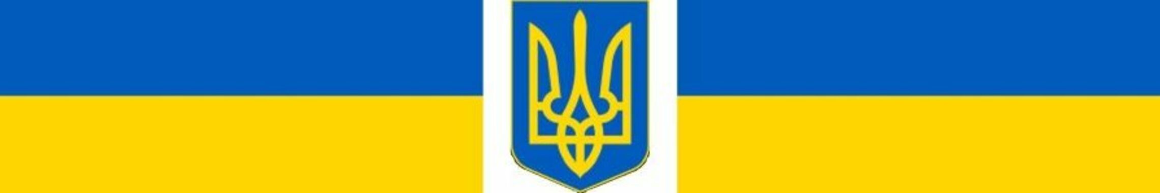 Ukraine: Flagge und Wappen