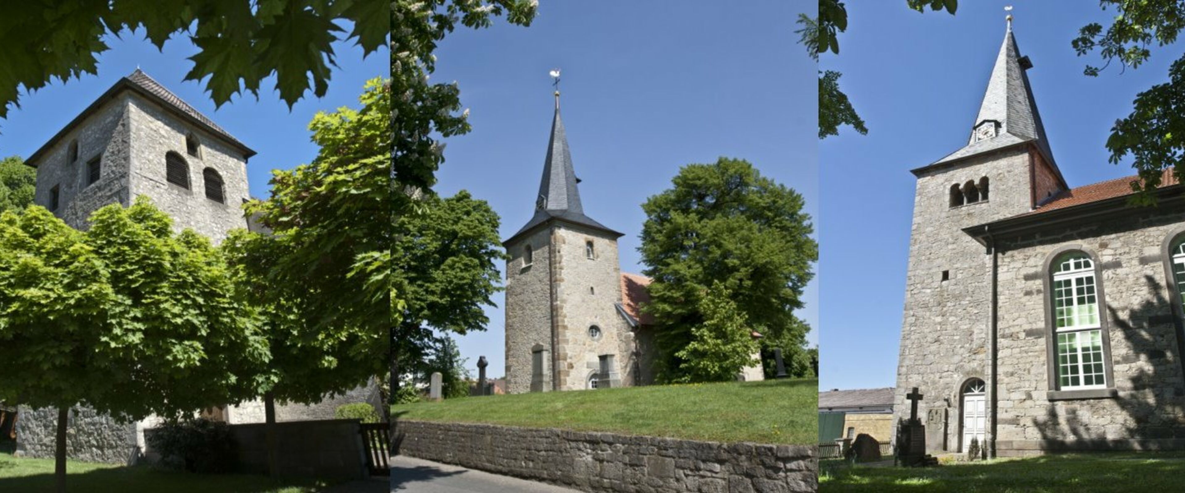 Collage für Startseite, Kirchen Gr. Lobke, Gödringen, Oesselse