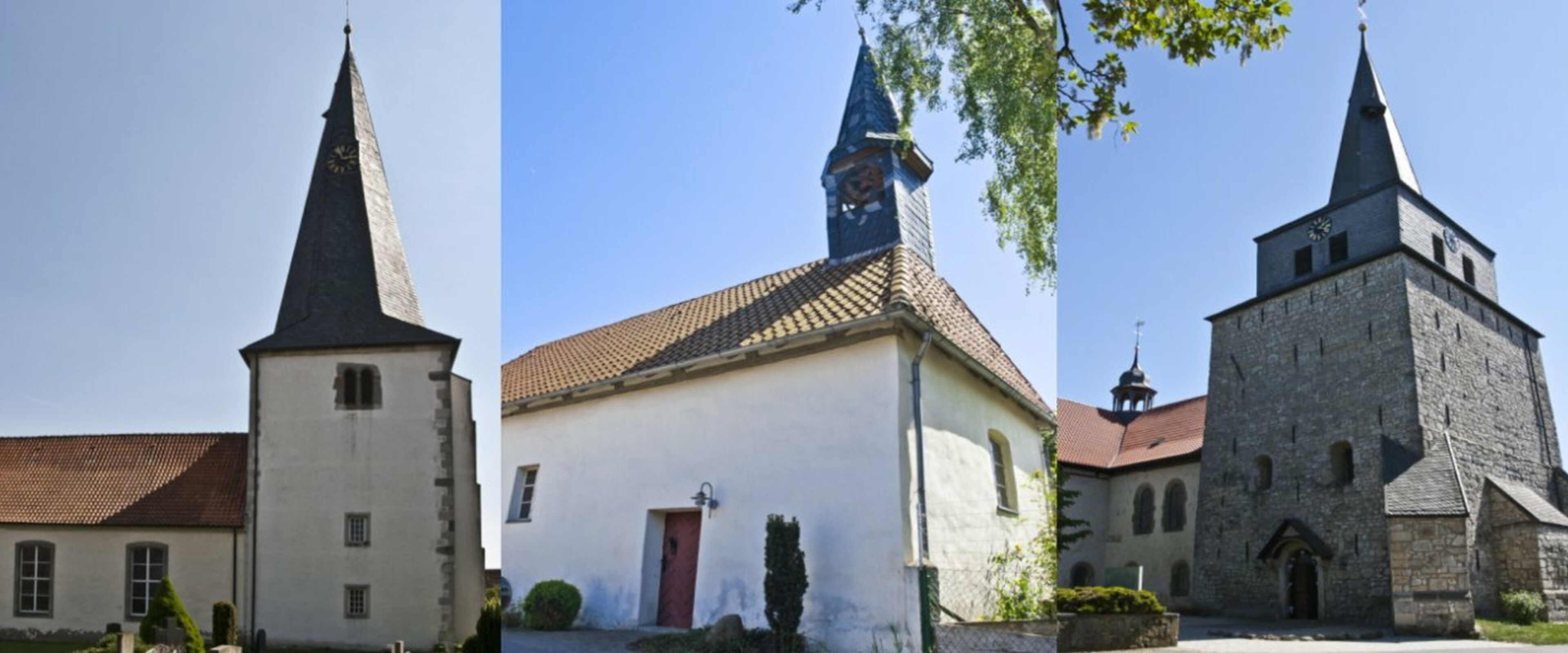 Collage für Startseite, Kirchen Hotteln, Wätzum, Lühnde