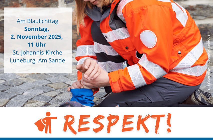 Plakat, Gottesdienst, Blaulicht, Ökumene