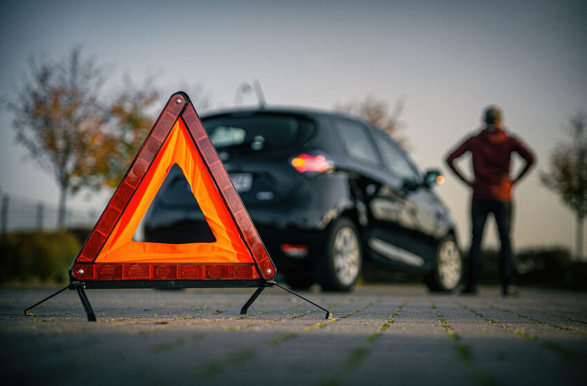 Warndreieck, Autopanne