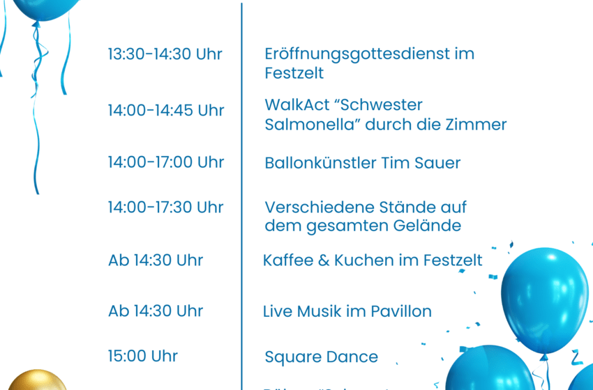 Programm, Jubiläum, Haus Zuflucht