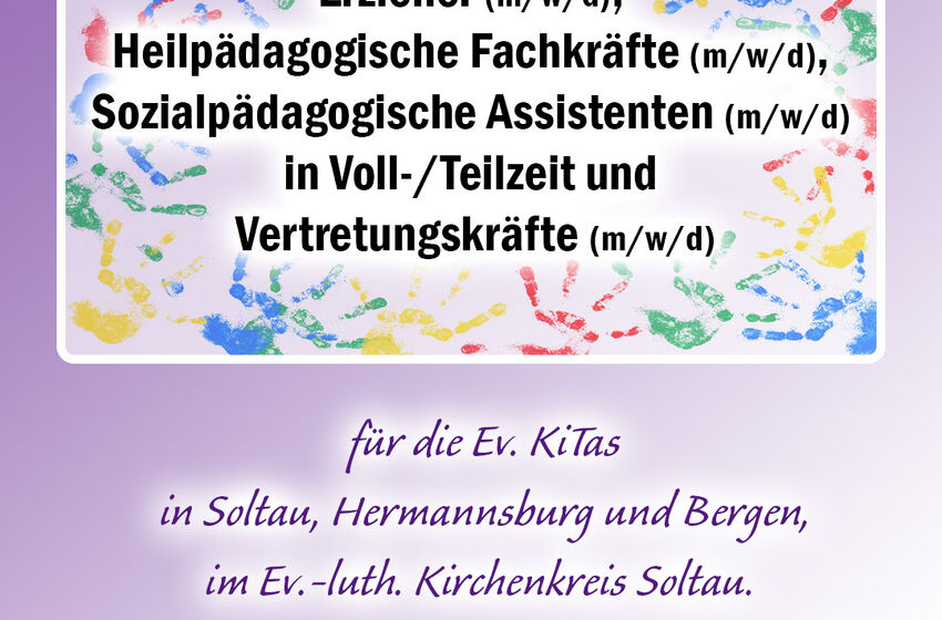 KiTas, Stellenanzeige, Kirchenkreis